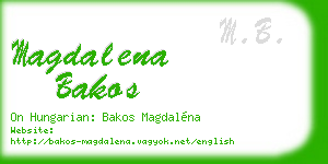 magdalena bakos business card