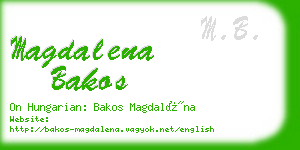magdalena bakos business card
